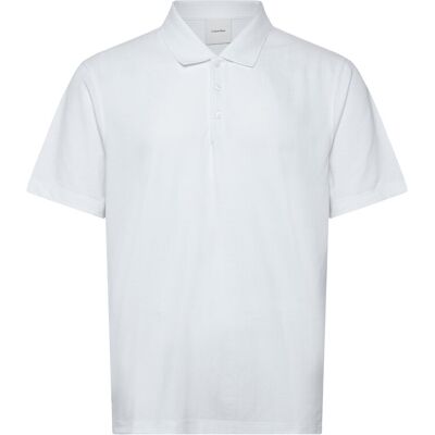 Calvin Ss Stripe Strech Jacquard Polo S BRIGHT WHITE S Calvin Ss Stripe Strech Jacquard Polo S BRIGHT WHITE S
