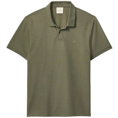 Calvin Ss Slim Refined Pique Polo L DUSTY OLIVE L Calvin Ss Slim Refined Pique Polo L DUSTY OLIVE L
