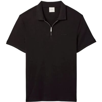 Calvin Ss Slim Supima Zip Polo S BLACK S Calvin Ss Slim Supima Zip Polo S BLACK S