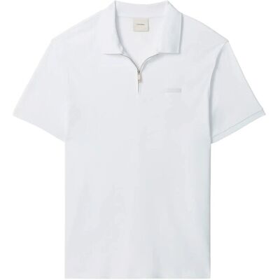 Calvin Ss Slim Supima Zip Polo S BRIGHT WHITE S Calvin Ss Slim Supima Zip Polo S BRIGHT WHITE S