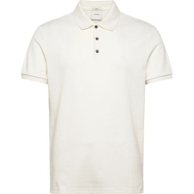 Calvin Ss Tonal Stripe Polo L TOFU L Calvin Ss Tonal Stripe Polo L TOFU L