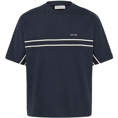 Calvin Ss 16S Jersey Logo Jacquard Tee M DARK SAPPHIRE M Calvin Ss 16S Jersey Logo Jacquard Tee M DARK SAPPHIRE M