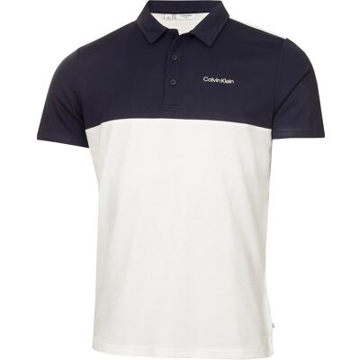 Calvin Jack Colour Block Polo S WHT-NVY S Calvin Jack Colour Block Polo S WHT-NVY S