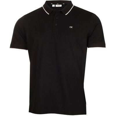 Calvin Tipped Quad Polo XL BLACK XL Calvin Tipped Quad Polo XL BLACK XL
