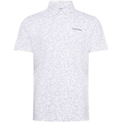 Calvin Springs Printed Polo M WHT M Calvin Springs Printed Polo M WHT M