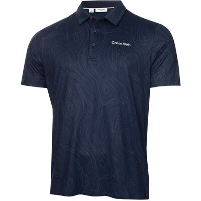 Calvin Marble Print Polo L NAVY L Calvin Marble Print Polo L NAVY L