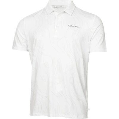 Calvin Marble Print Polo XL WHITE XL Calvin Marble Print Polo XL WHITE XL