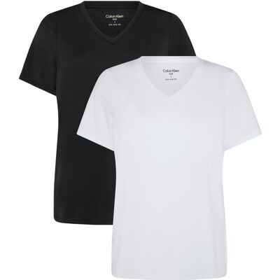 Calvin Tia 2 Pack Relaxed Tee S BLK-WHT S Calvin Tia 2 Pack Relaxed Tee S BLK-WHT S
