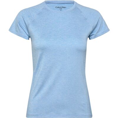 Calvin Mila Mini Stripe Short Sleeve Tee S SKYBLUE S Calvin Mila Mini Stripe Short Sleeve Tee S SKYBLUE S