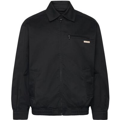 Calvin A- Ls Cotton Fz Blouson Jacket L BLACK L Calvin A- Ls Cotton Fz Blouson Jacket L BLACK L