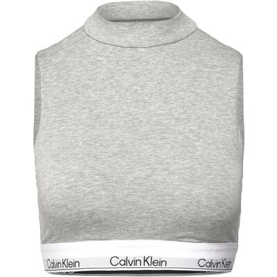 Calvin Lightly Lined Mockneck Bralette S GREY HEATHER S Calvin Lightly Lined Mockneck Bralette S GREY HEATHER S