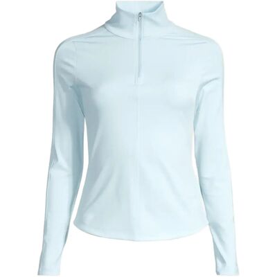 Casall Serene Half Zip Long Sleeve L AQUA GLOW L Casall Serene Half Zip Long Sleeve L AQUA GLOW L