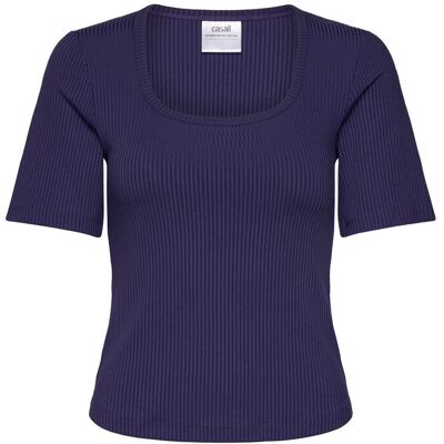 Casall Scoop Rib Tee 34 PURPLE ECLIPSE 34 Casall Scoop Rib Tee 34 PURPLE ECLIPSE 34