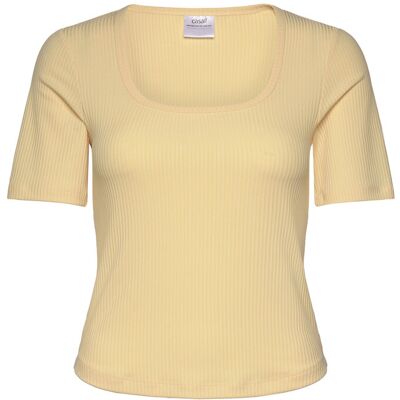 Casall Scoop Rib Tee 36 YELLOW STEAM 36 Casall Scoop Rib Tee 36 YELLOW STEAM 36