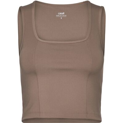 Casall Edge Crop Top S KHAKI S Casall Edge Crop Top S KHAKI S