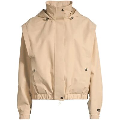 Casall Scandi Bomber Rain Jacket L SAND BEIGE L Casall Scandi Bomber Rain Jacket L SAND BEIGE L