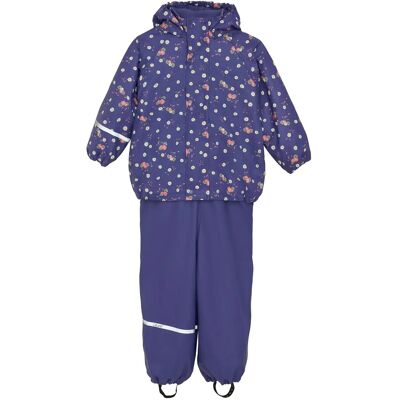CeLaVi Rainwear Set - Aop, W. Fleece 90 SKIPPER BLUE 90 CeLaVi Rainwear Set - Aop, W. Fleece 90 SKIPPER BLUE 90