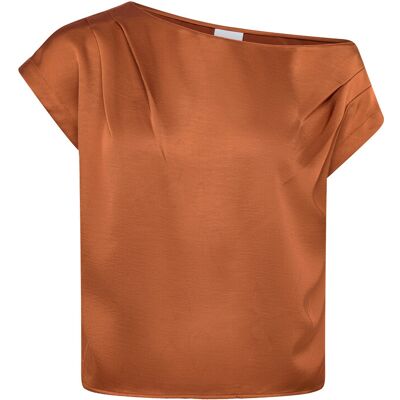 Dante6 -Roam Satin Drapey Top 42 SUNSET ORANGE 42 Dante6 -Roam Satin Drapey Top 42 SUNSET ORANGE 42