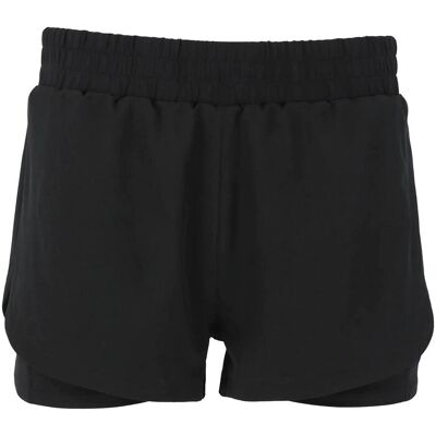 Endurance Yarol 2-i-1 shorts för kvinnor - Svart - Kort sportkläder Endurance Yarol 2-i-1 shorts för kvinnor - Svart - Kort sportkläder