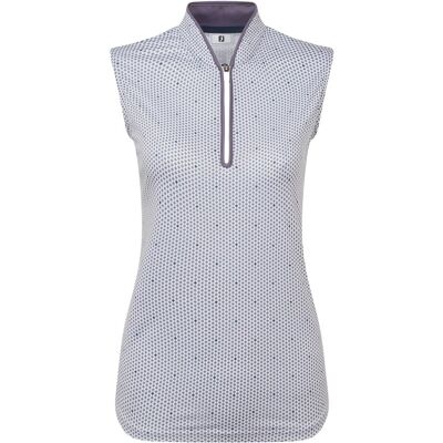 FootJoy Zip Front Tank Printed L NAVY / WHITE / DUSTY VIOLET L FootJoy Zip Front Tank Printed L NAVY / WHITE / DUSTY VIOLET L