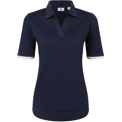 FootJoy Texture Knit Polo L NAVY / WHITE L FootJoy Texture Knit Polo L NAVY / WHITE L