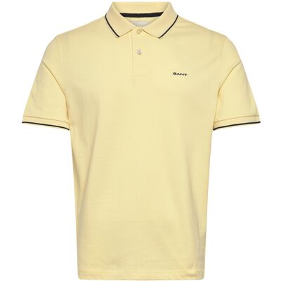 Gant Tipping Ss Pique Polo L VANILLA YELLOW L Gant Tipping Ss Pique Polo L VANILLA YELLOW L