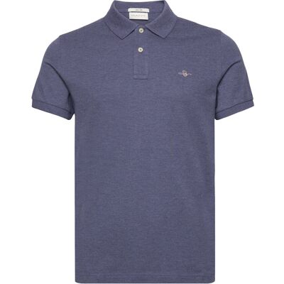 Gant Slim Shield Ss Pique Polo XXXXL DARK JEANSBLUE MELANGE XXXXL Gant Slim Shield Ss Pique Polo XXXXL DARK JEANSBLUE MELANGE XXXXL