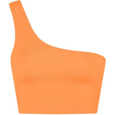 Girlfriend Collective Bianca Bra, One Shoulder S ORANGE ZEST S Girlfriend Collective Bianca Bra, One Shoulder S ORANGE ZEST S