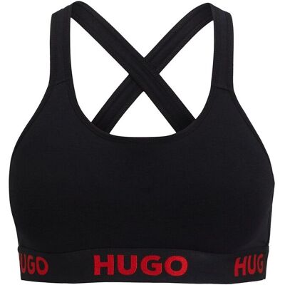 HUGO Bralette Padded Sporty Logo XS BLACK XS HUGO Bralette Padded Sporty Logo XS BLACK XS