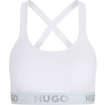 HUGO Bralette Padded Sporty Logo XS WHITE XS HUGO Bralette Padded Sporty Logo XS WHITE XS