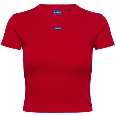 HUGO BLUE Baby Tee_B L DARK RED L HUGO BLUE Baby Tee_B L DARK RED L