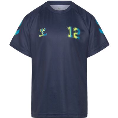 Hummel Hmlshimmer T-Shirt S/S 152 DRESS BLUES/LIMEADE 152 Hummel Hmlshimmer T-Shirt S/S 152 DRESS BLUES/LIMEADE 152