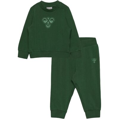 Hummel Hmlmini Jersey Crewsuit Bee 68 DARK GREEN 68 Hummel Hmlmini Jersey Crewsuit Bee 68 DARK GREEN 68