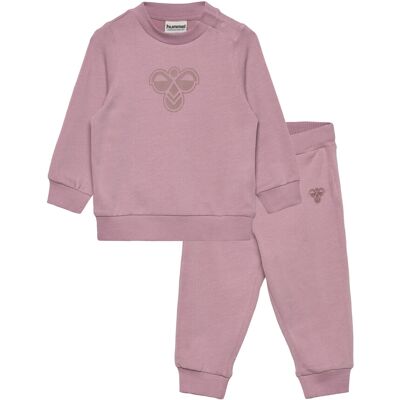 Hummel Hmlmini Jersey Crewsuit Bee 92 MAUVE SHADOW 92 Hummel Hmlmini Jersey Crewsuit Bee 92 MAUVE SHADOW 92