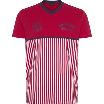 Hummel Dbu 26 Fan 86 Block Cotton Tee Ss L TANGO RED/WHITE L Hummel Dbu 26 Fan 86 Block Cotton Tee Ss L TANGO RED/WHITE L