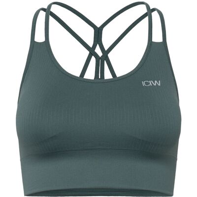 ICANIWILL Ribbed Define Seamless Sports Bra Jungle Green-S L JUNGLE GREEN L ICANIWILL Ribbed Define Seamless Sports Bra Jungle Green-S L JUNGLE GREEN L