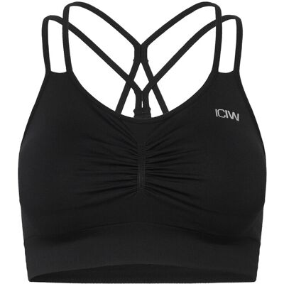 ICANIWILL Define Seamless Scrunch Sports Bra XS BLACK XS ICANIWILL Define Seamless Scrunch Sports Bra XS BLACK XS