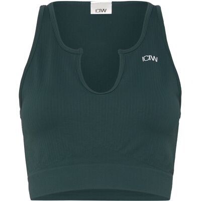 ICANIWILL Ribbed Define Seamless Tank Top S FOREST GREEN S ICANIWILL Ribbed Define Seamless Tank Top S FOREST GREEN S