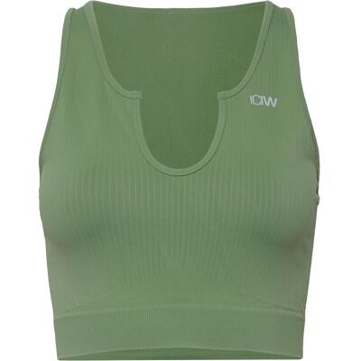 ICANIWILL Ribbed Define Seamless Tank Top L LIGHT GREEN L ICANIWILL Ribbed Define Seamless Tank Top L LIGHT GREEN L
