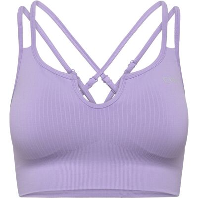 ICANIWILL Ribbed Define Seamless Strappy Bra XS LAVENDER XS ICANIWILL Ribbed Define Seamless Strappy Bra XS LAVENDER XS