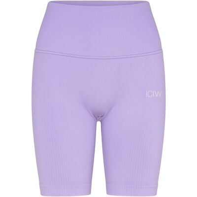 ICANIWILL Ribbed Define Seamless Pocket Biker Shorts S LAVENDER S ICANIWILL Ribbed Define Seamless Pocket Biker Shorts S LAVENDER S