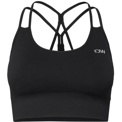 ICANIWILL Ribbed Define Seamless Sports Bra L BLACK L ICANIWILL Ribbed Define Seamless Sports Bra L BLACK L