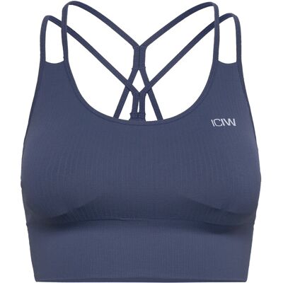 ICANIWILL Ribbed Define Seamless Sports Bra XXL DUSTY TWILIGHT BLUE XXL ICANIWILL Ribbed Define Seamless Sports Bra XXL DUSTY TWILIGHT BLUE XXL