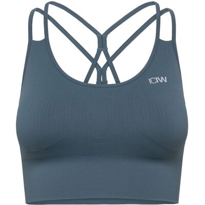 ICANIWILL Ribbed Define Seamless Sports Bra S LIGHT FADED TEAL S ICANIWILL Ribbed Define Seamless Sports Bra S LIGHT FADED TEAL S