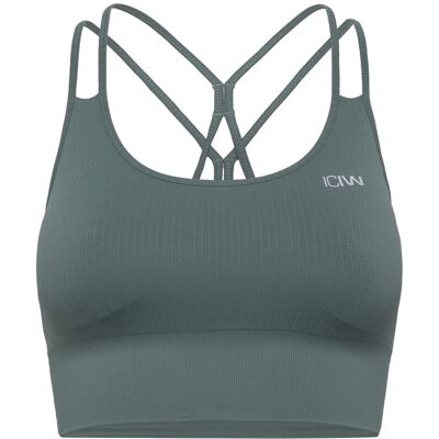 ICANIWILL Ribbed Define Seamless Sports Bra XS LIGHT JUNGLE GREEN XS ICANIWILL Ribbed Define Seamless Sports Bra XS LIGHT JUNGLE GREEN XS