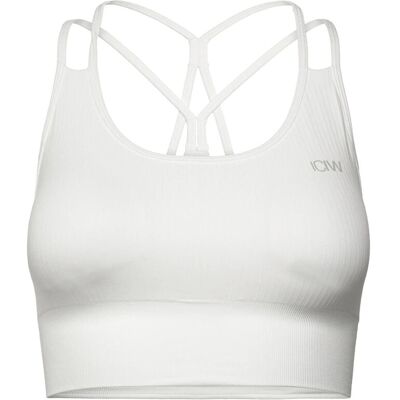 ICANIWILL Ribbed Define Seamless Sports Bra XL WHITE XL ICANIWILL Ribbed Define Seamless Sports Bra XL WHITE XL