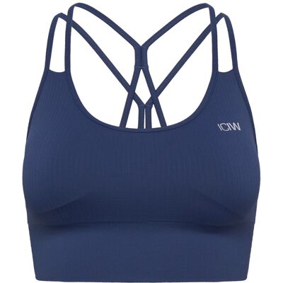 ICANIWILL Ribbed Define Seamless Sports Bra-Dk Graphite-Xxl XS DARK NAVY XS ICANIWILL Ribbed Define Seamless Sports Bra-Dk Graphite-Xxl XS DARK NAVY XS