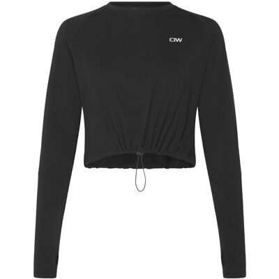 ICANIWILL Define Cropped Adjustable Long Sleeve W S BLACK S ICANIWILL Define Cropped Adjustable Long Sleeve W S BLACK S