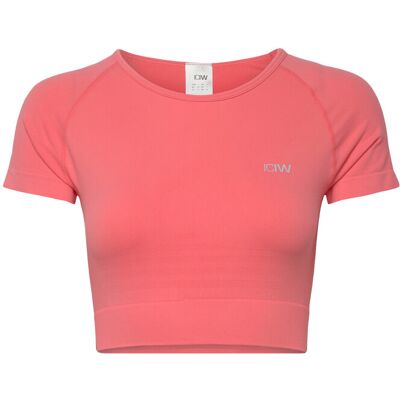 ICANIWILL Define Seamless Cropped T-Shirt W S LIGHT PINK PEACH S ICANIWILL Define Seamless Cropped T-Shirt W S LIGHT PINK PEACH S