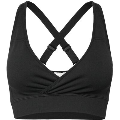 ICANIWILL Soft Seamless Adjustable Sports Bra L BLACK L ICANIWILL Soft Seamless Adjustable Sports Bra L BLACK L